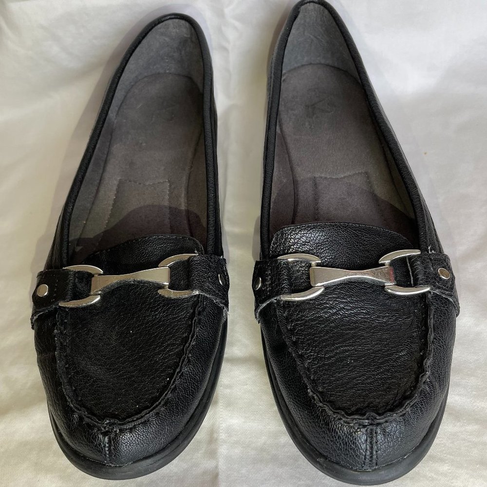 A2 Aerosoles Black Loafers